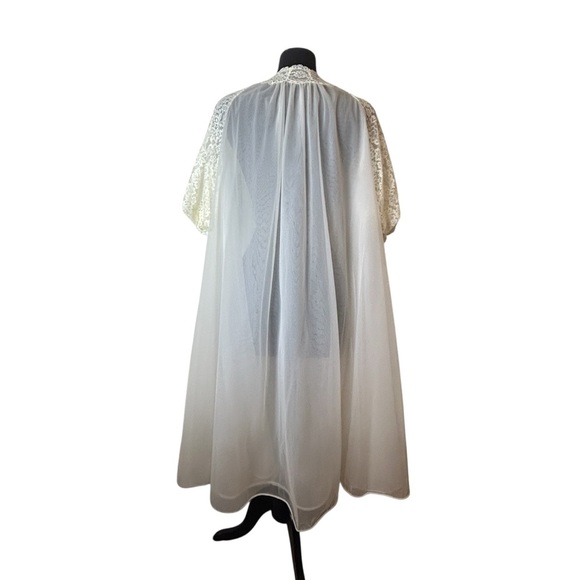 Vanity Fair Retro 60s Peignoir Two Piece Romantic Lace Nightgown & Robe Set S/M - Picture 8 of 15